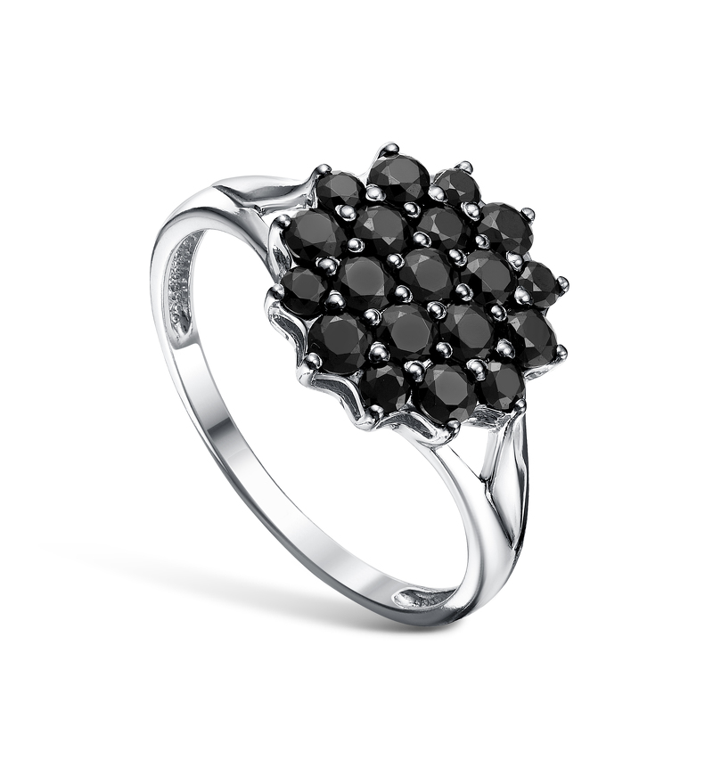 Серебряное кольцо с шпинелями