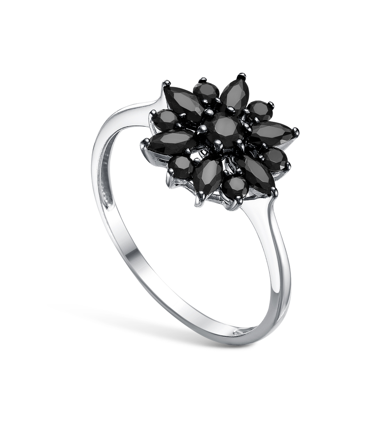 Серебряное кольцо с шпинелями