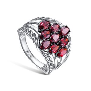 Серебряное кольцо с гранатами