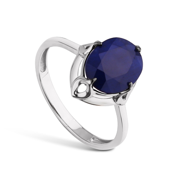 Серебряное кольцо с сапфиром