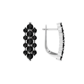 Серебряные серьги с шпинелями