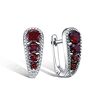 Серебряные серьги с гранатом
