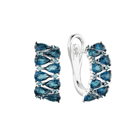 Серебряные серьги с топазами