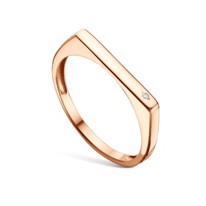 Серебряное кольцо с бриллиантом