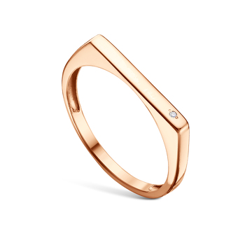 Серебряное кольцо с бриллиантом