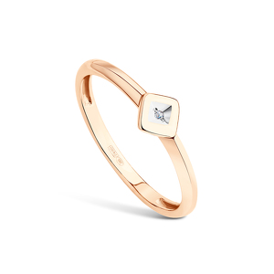 Серебряное кольцо с бриллиантом