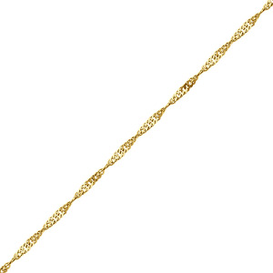 Золотая цепь «Сингапур» с алмазной огранкой