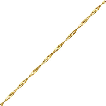 Золотая цепь «Сингапур» с алмазной огранкой