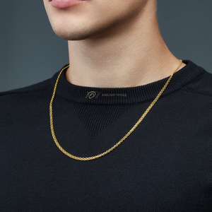 Золотая цепь «Бисмарк» с алмазной огранкой