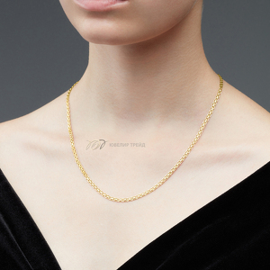 Золотая цепь «Бисмарк» с алмазной огранкой