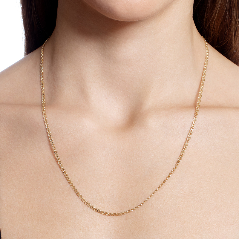 Золотая цепь «Гарибальди» с алмазной огранкой