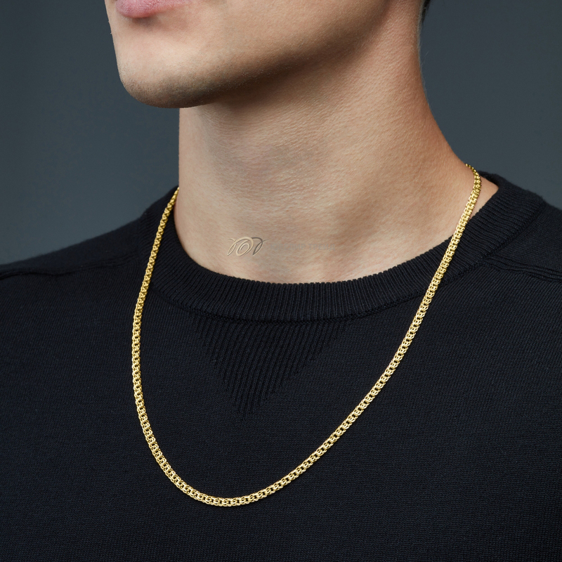 Золотая цепь «Гарибальди» с алмазной огранкой