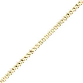 Золотая цепь «Сердечко» с алмазной огранкой