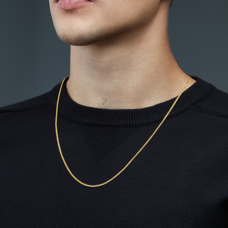 Золотая цепь «Нонна» с алмазной огранкой