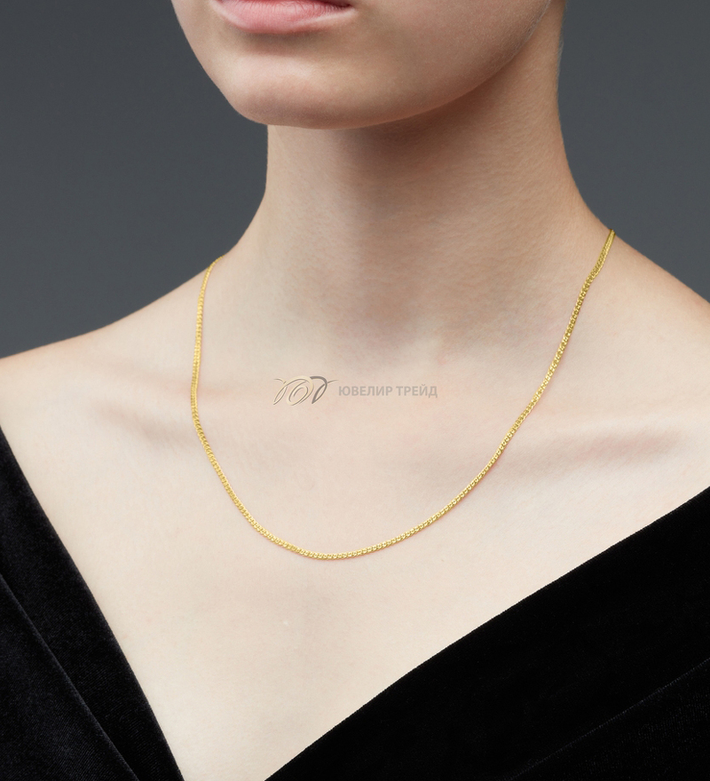 Золотая цепь «Нонна» с алмазной огранкой