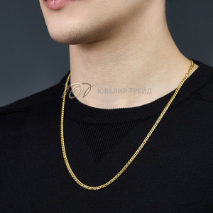 Золотая цепь «Нонна» с алмазной огранкой