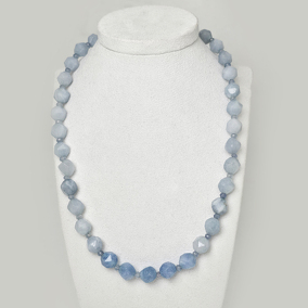 Аквамарин 107 бусы шар грань 10мм, диск грань 4х3м