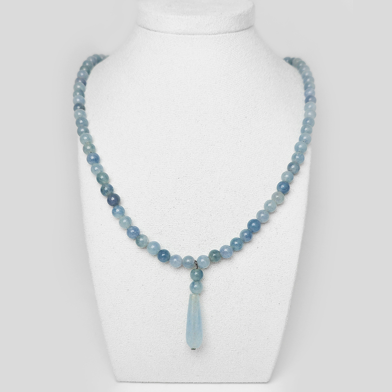 Аквамарин 110 бусы аквамарин капля-бриолет грань 2