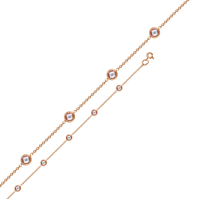 Золотой браслет с фианитами