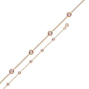 Золотой браслет с фианитами