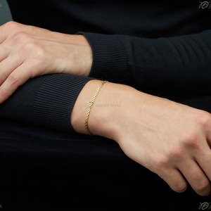 Золотой браслет «Бисмарк» с алмазной огранкой