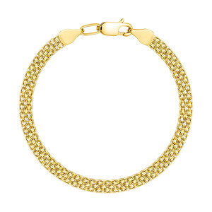 Золотой браслет «Бисмарк двойной» с алмазной огранкой