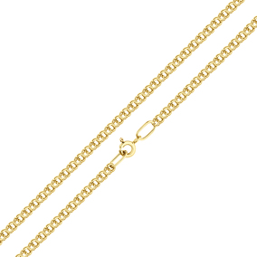 Золотой браслет «Гарибальди» с алмазной огранкой