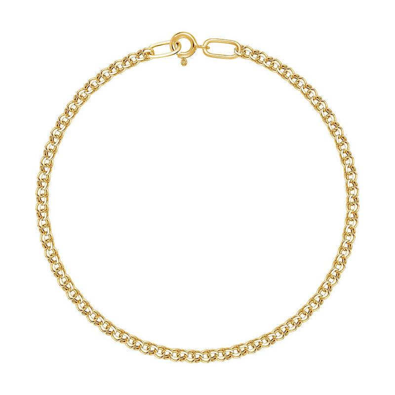 Золотой браслет «Гарибальди» с алмазной огранкой