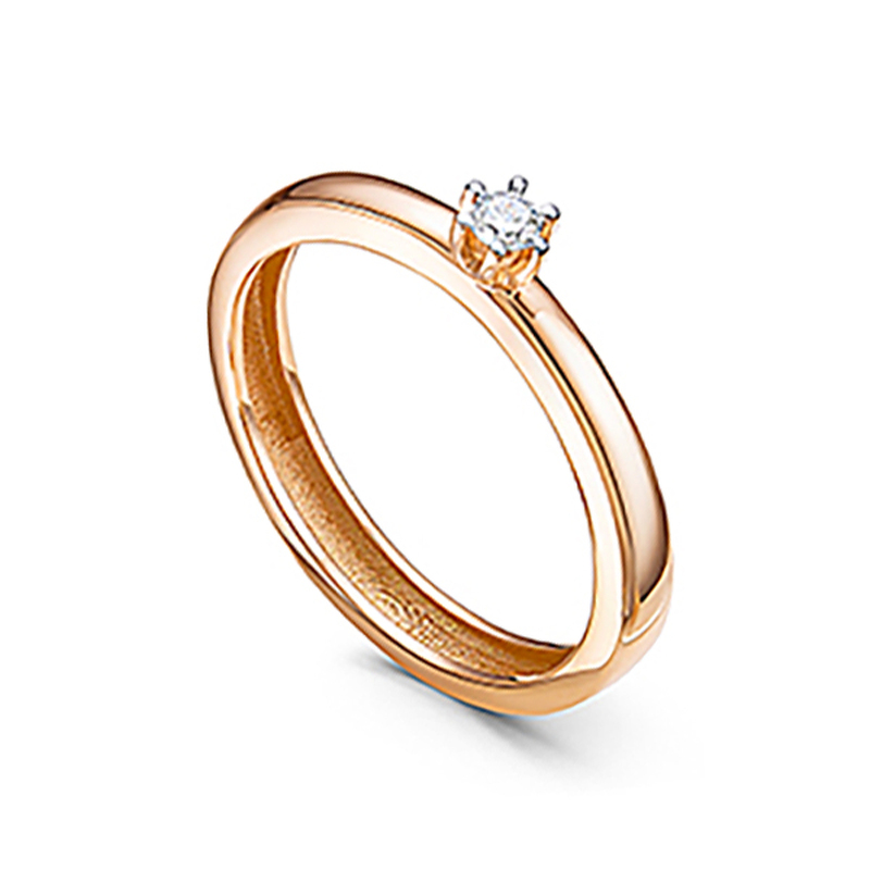 Золотое кольцо с бриллиантом