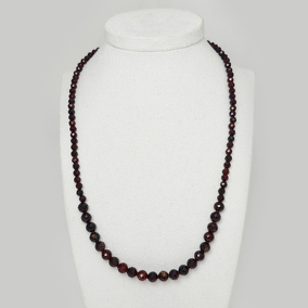 Гранат 241 бусы альмандин шар грань 6мм, 4мм Шри-Л