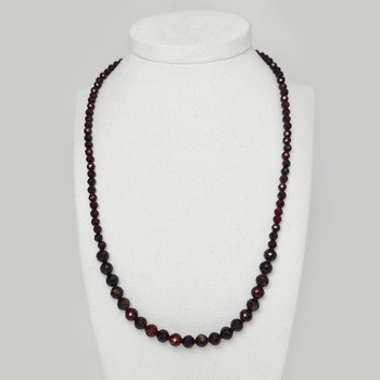 Гранат 241 бусы альмандин шар грань 6мм, 4мм Шри-Л