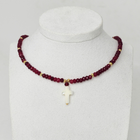 Жадеит 086 бусы рубиновый диск грань 4х3мм Мьянма,