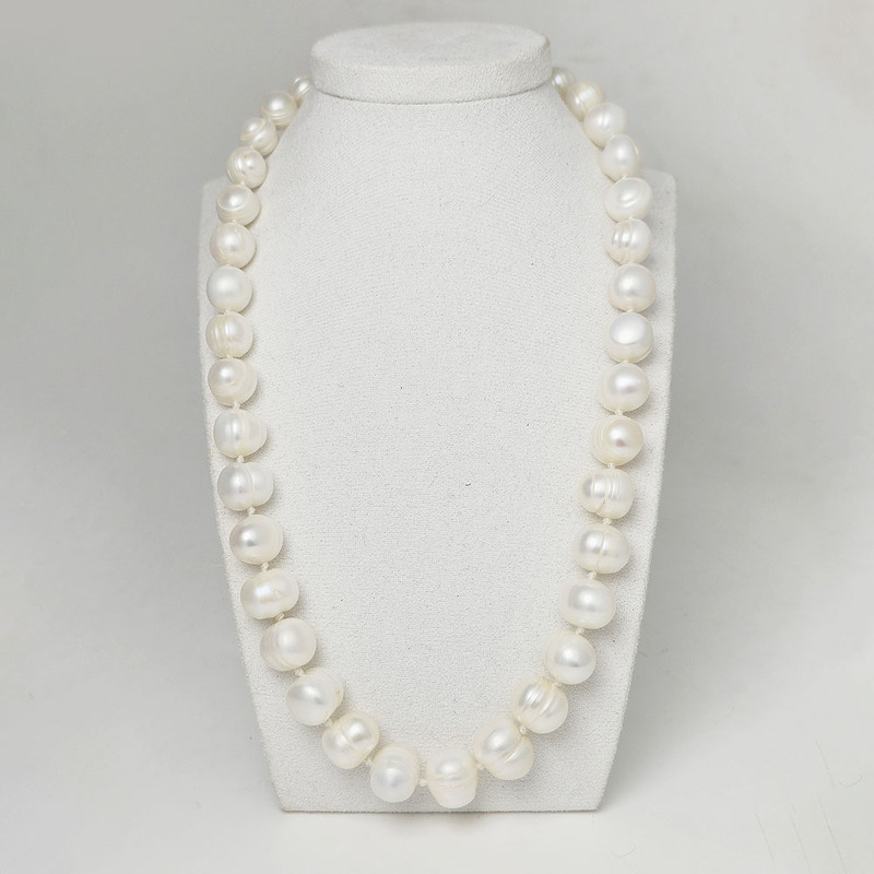 Жемчуг 326 бусы жемчуг белый 14-12мм Индонезия кул