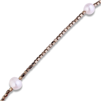 Жемчуг 590 комплект бусы+браслет белый шар 7-8мм -