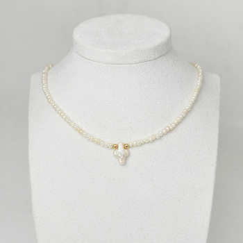 Жемчуг 597 бусы микрожемчуг белый 3х2мм,крест мабе