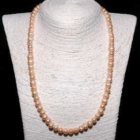 Жемчуг 600 бусы персиковый шар 7-7,5мм Гонконг кул