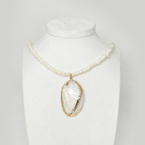 Жемчуг 602 бусы белый кеши 5-6х2мм, ракушка перлам