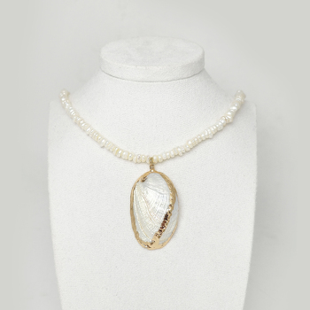 Жемчуг 602 бусы белый кеши 5-6х2мм, ракушка перлам