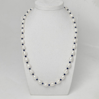 Жемчуг 609 бусы жемчуг белый рис 10х8мм Индонезия