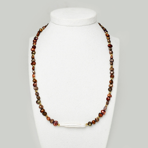 Жемчуг 613 бусы жемчуг бамбук роз.20-27-7мм, Абало