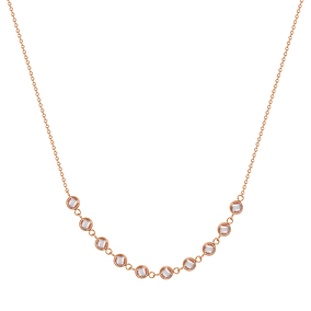 Золотое колье с фианитами