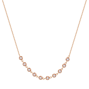 Золотое колье с фианитами