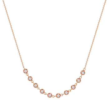 Золотое колье с фианитами