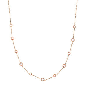 Золотое колье с фианитами