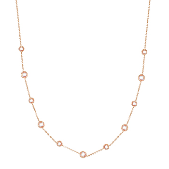 Золотое колье с фианитами