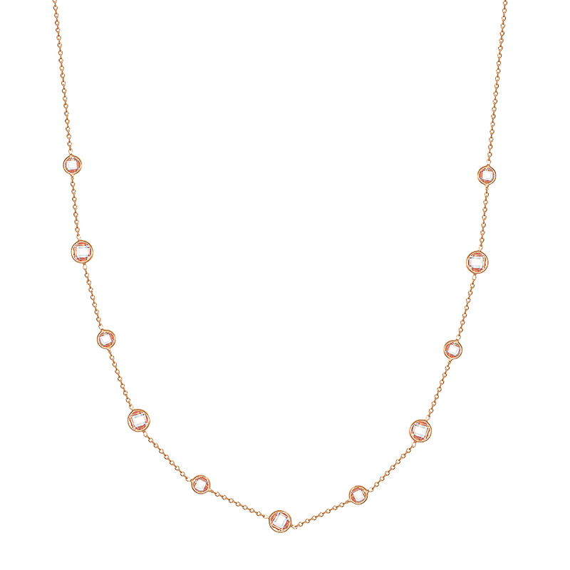 Золотое колье с фианитами