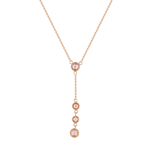 Золотое колье с фианитами