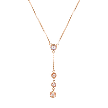 Золотое колье с фианитами