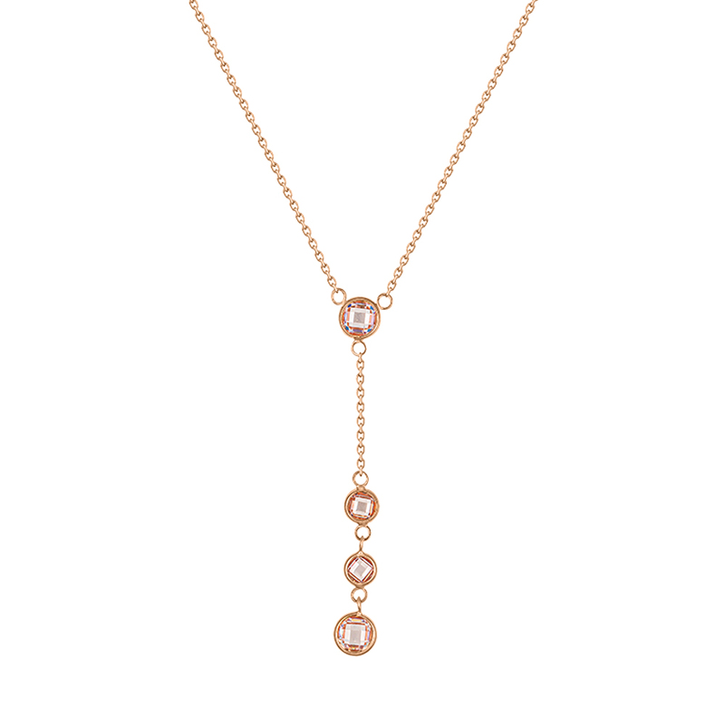 Золотое колье с фианитами