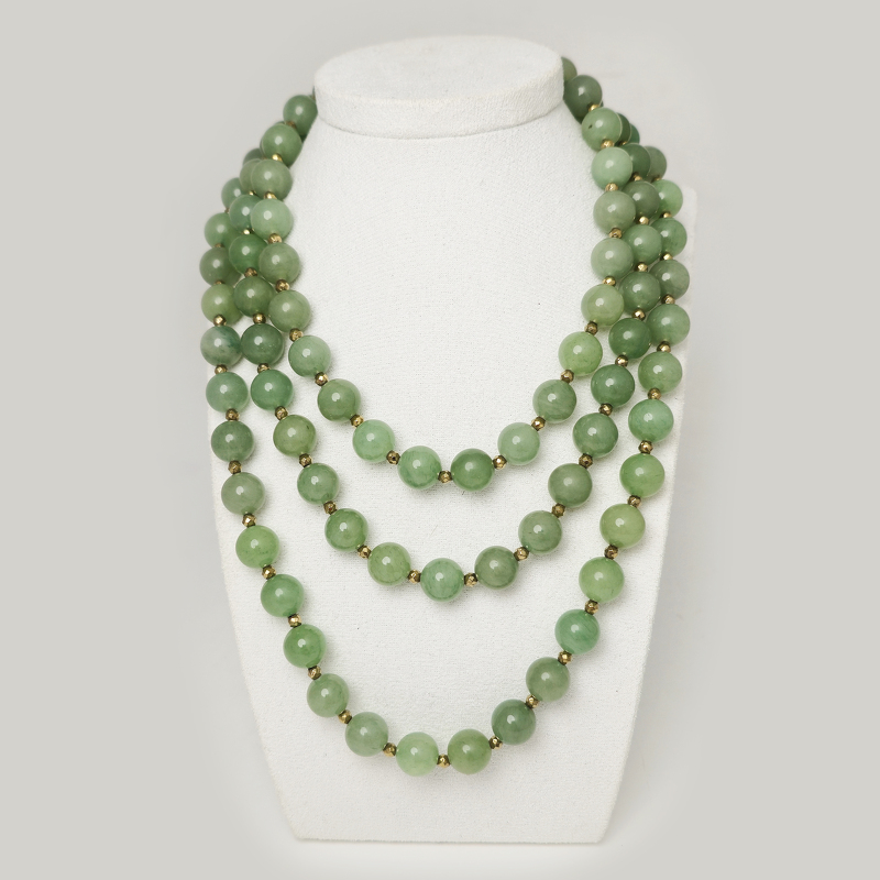 Нефрит 295 бусы шар 10мм прир.Памир, пирит шар гр